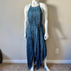 Zara Halter Fringe Dress